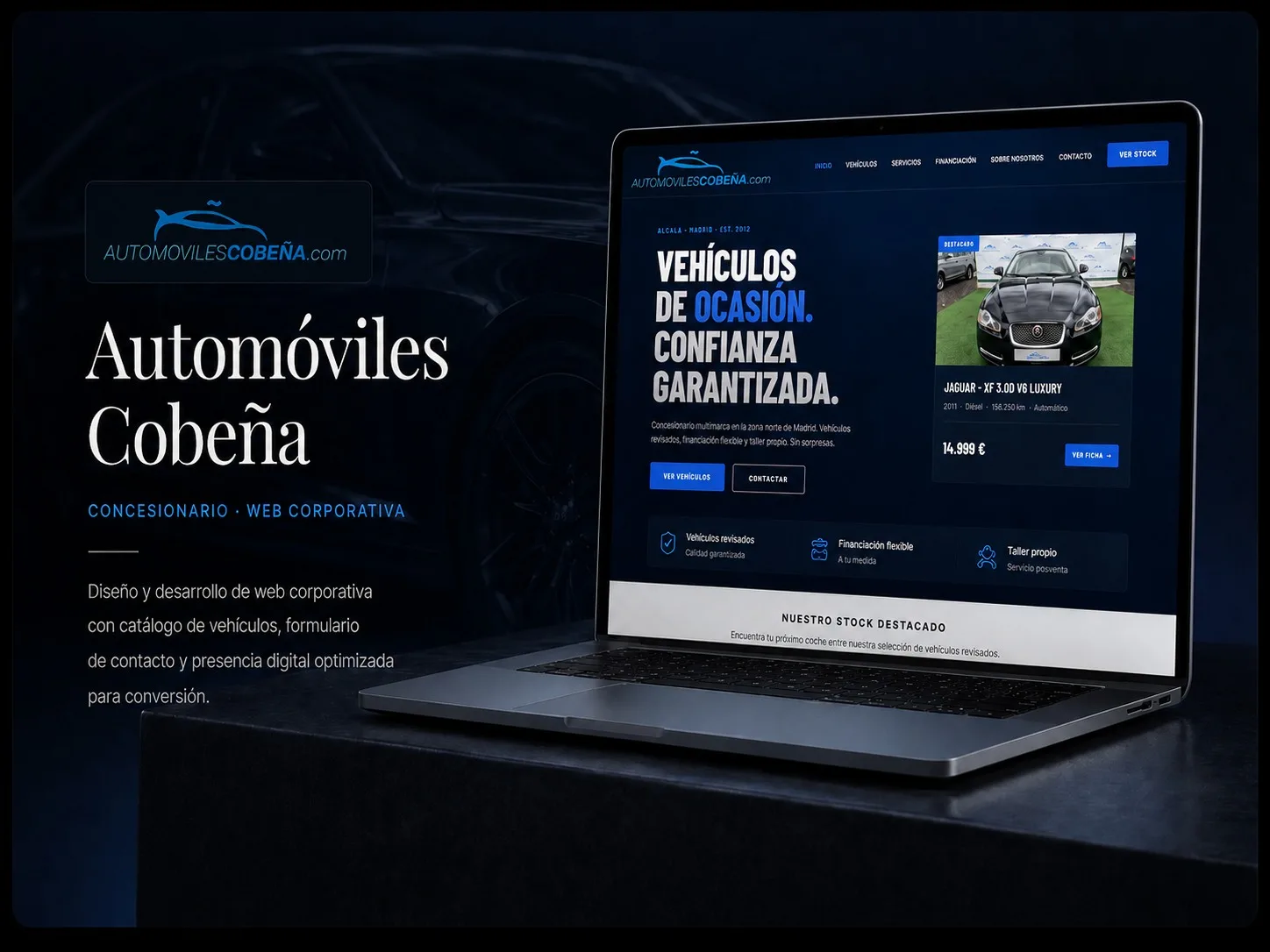 Diseño web para concesionario de coches en Madrid — Automóviles Cobeña